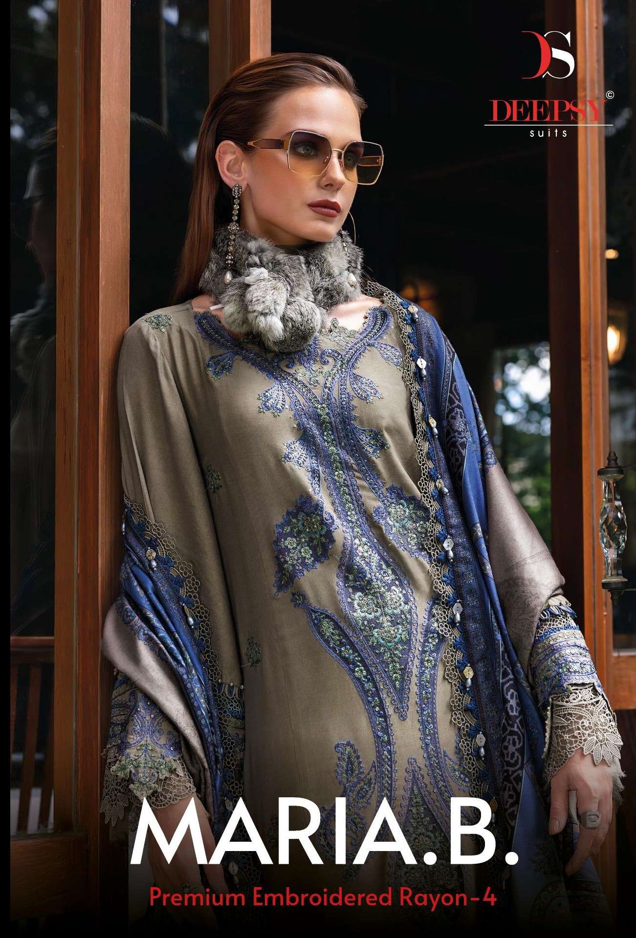 MARIA B EMB.RAYON COLLECTION - 4 BY  DEEPSY SUITS 